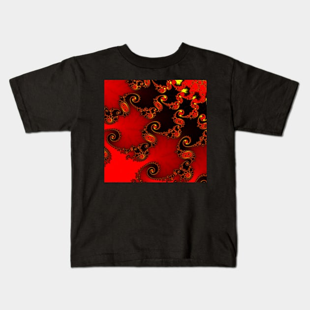 Magma 003 Kids T-Shirt by rupertrussell